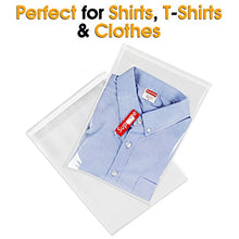 Load image into Gallery viewer, Spartan Industrial - 10" X 13" (200 Count) Crystal Clear Resealable Polypropylene Poly Bags for Packaging, Clothing & T Shirts - Self Seal & Reinforced