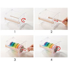 Load image into Gallery viewer, 2pcs HomDSim Washi Tape Dispenser Cutter,Roll Tape Holder Organizer,Masking Tape Desktop Tape DIY Sticker Roll Tape Cutter Holder Storage,Washi Tape Box Brown